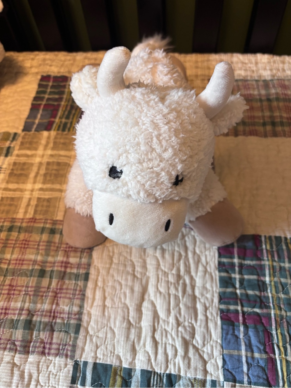 Plush White Buffalo Stuffed Animal- Warmies
